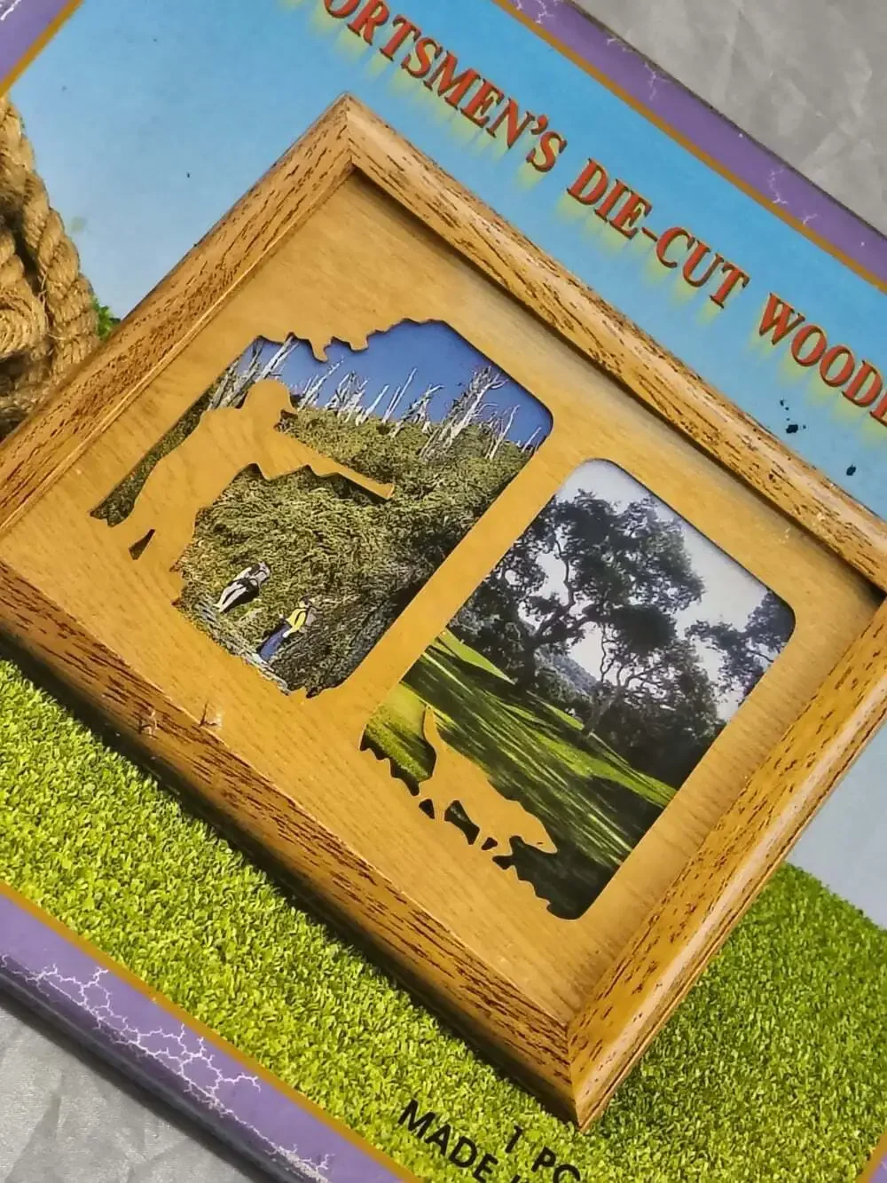 Sportsmen's Die-Cut Wooden Frame - Hunting- Man Cave Home Decor Cabin Outdoors
